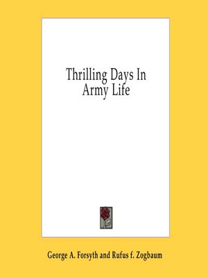 cover image of Thrilling Days in Army Life